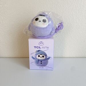 TCL AiMe Plush Robot Keychain Purple Cute AI Mascot Soft Toy w/ Box New